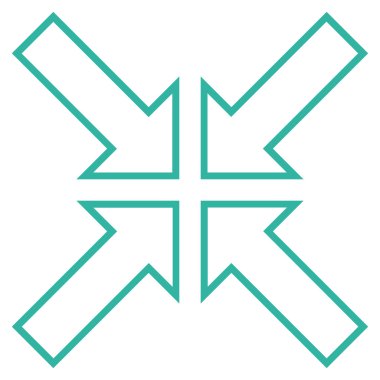 Buluşma noktası ince çizgi vektör simgesi