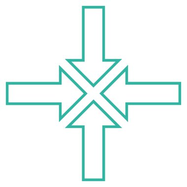 Toplantı noktası anahat vektör simgesi