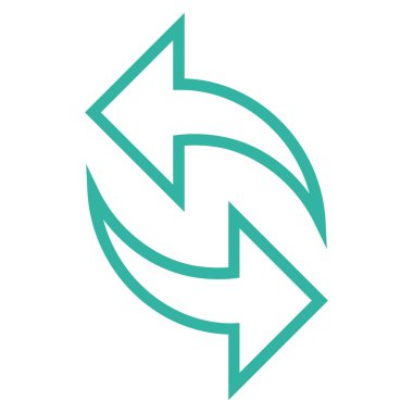 Oklar kontur vektör simge Yenile