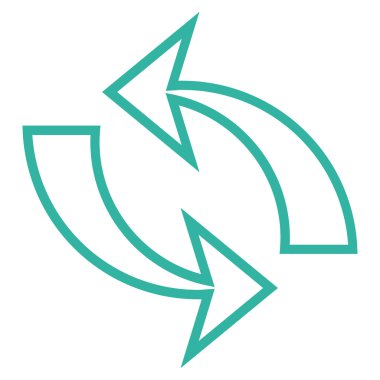 Oklar ince çizgi vektör simge Yenile