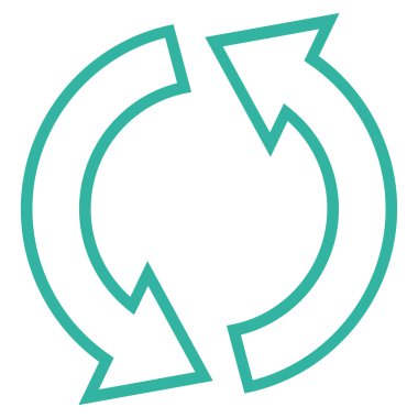 Oklar ince çizgi vektör simge Yenile