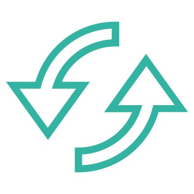 Oklar kontur vektör simge Yenile