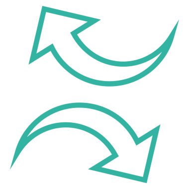 Oklar kontur vektör simgesi yerine