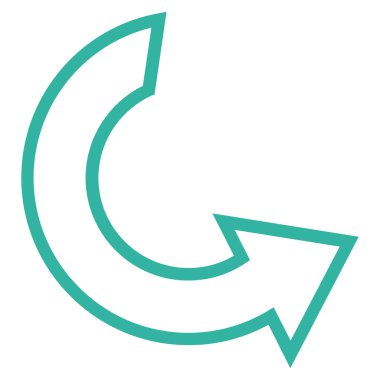 CCW ince çizgi vektör simge döndürmek