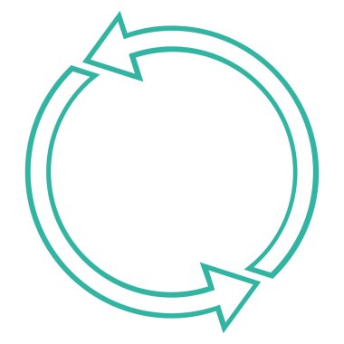 Döndürme Ccw kontur vektör simgesi