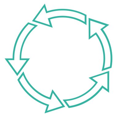 Döndürme Ccw ince çizgi vektör simgesi