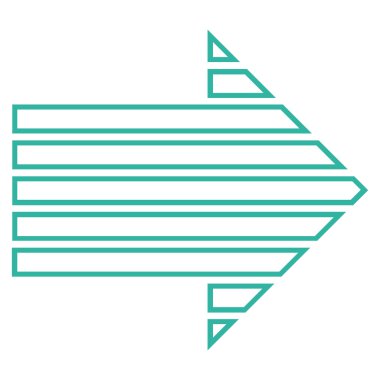 Şerit ok şu ince çizgi vektör simgesi