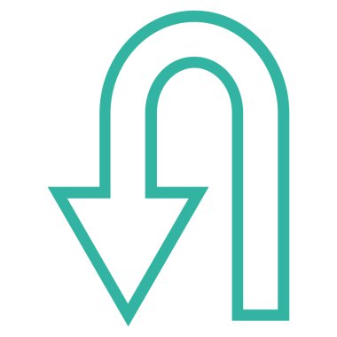 Geri anahat vektör simge açmak