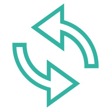 Update okları kontur vektör simgesi