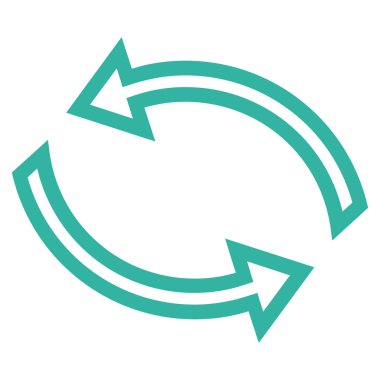 Update okları ince çizgi vektör simgesi