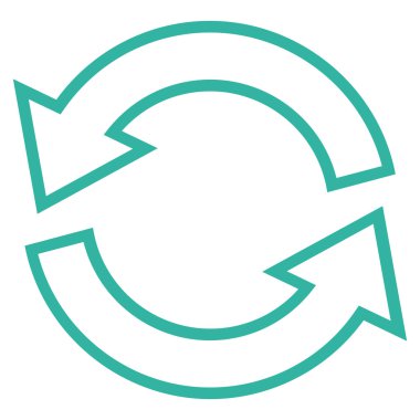 Update okları anahat vektör simgesi