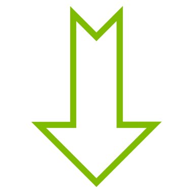 İnce çizgi vektör simgesi aşağı ok