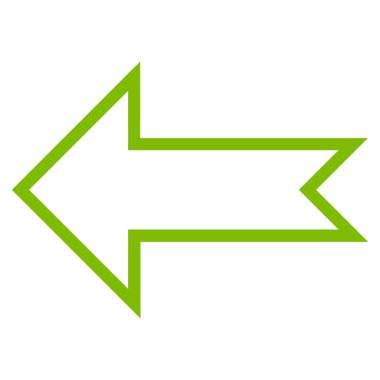 İnce çizgi vektör simge sol ok