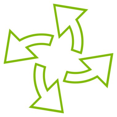 Santrifüj okları anahat vektör simgesi