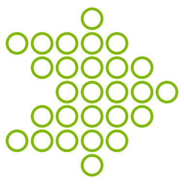 Daire ok sağ kontur vektör simgesi