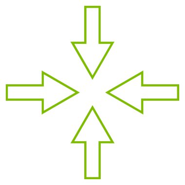 Oklar kontur vektör simge sıkıştırmak