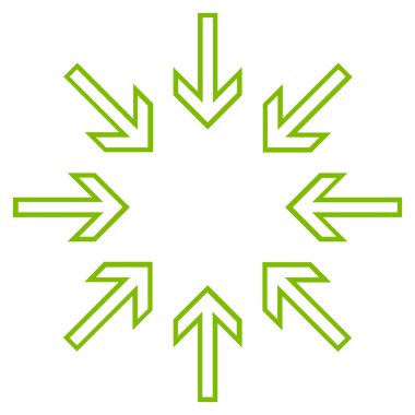 Oklar kontur vektör simge sıkıştırmak