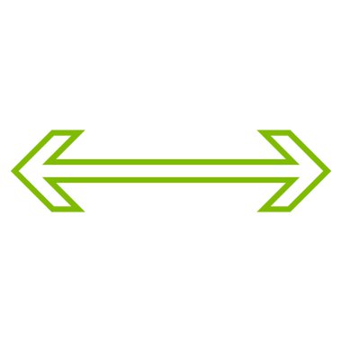 Exchange ok yatay kontur vektör simgesi