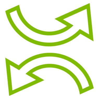 Exchange okları vektör simge anahat