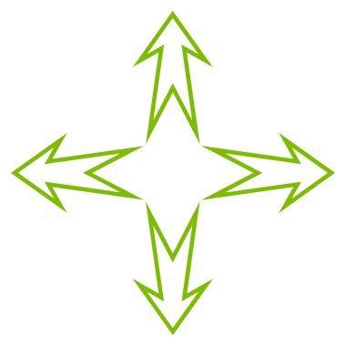 Oklar anahat vektör simgesini genişletin