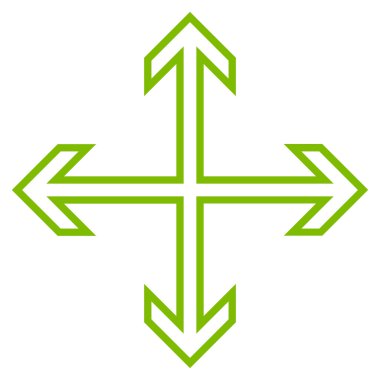 Oklar ince çizgi vektör simgesini genişletin