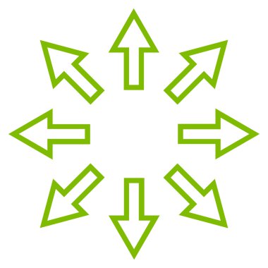 Oklar anahat vektör simge patlayabilir