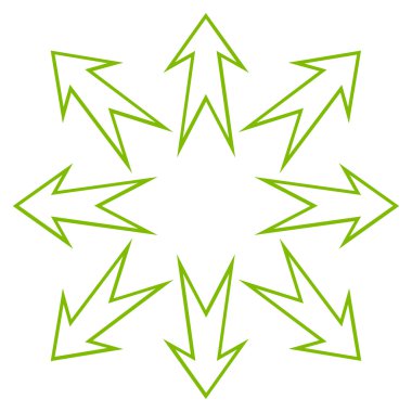 Oklar kontur vektör simgesini genişletin