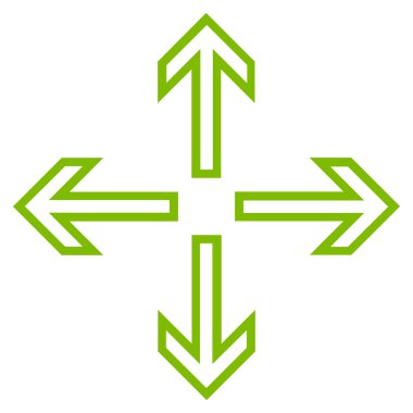 Oklar anahat vektör simgesini genişletin