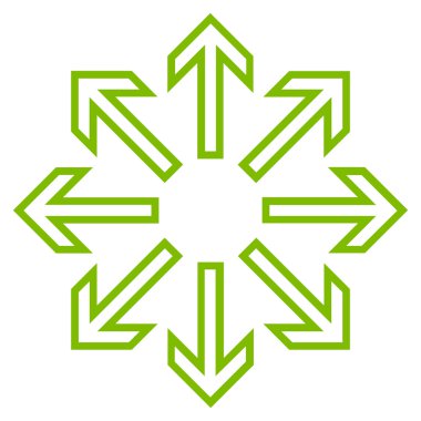 Oklar ince çizgi vektör simge patlayabilir