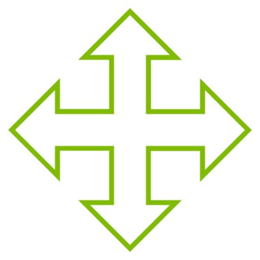 Tam ekran okları vektör simge kontur