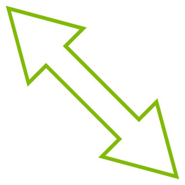 Çapraz ince çizgi vektör simgesi ters çevir