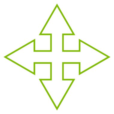 Tam ekran okları vektör simge kontur