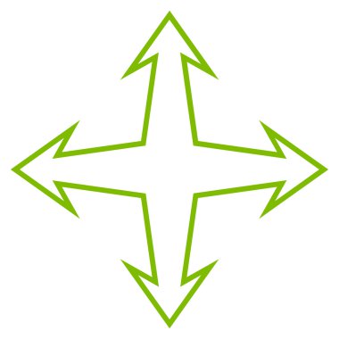 Kavşak okları vektör simge kontur