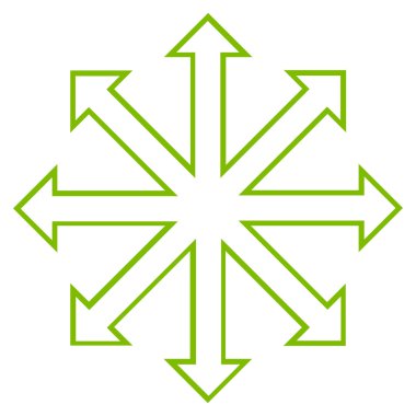 Oklar anahat vektör simge en üst düzeye çıkarmak