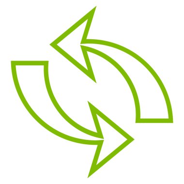 Oklar kontur vektör simge Yenile