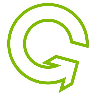 CCW kontur vektör simgesini Döndür