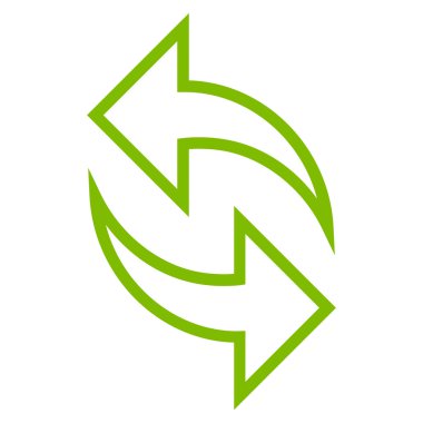 Oklar kontur vektör simge Yenile