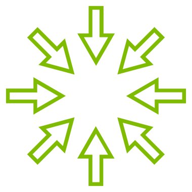 Basınç okları anahat vektör simgesi