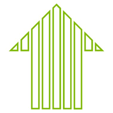 Kontur vektör simge yukarı şerit ok