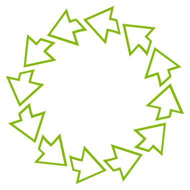 Döndürme oklarını anahat vektör simgesi