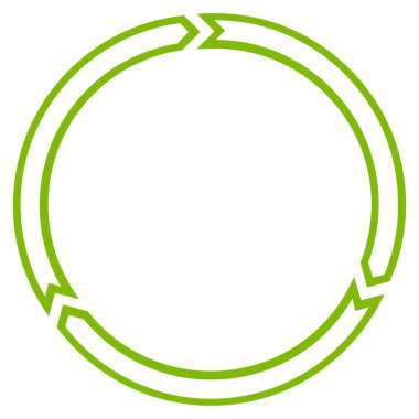 Döndürme daire ince çizgi vektör simgesi