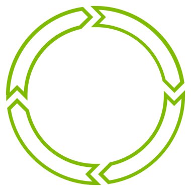 Döndürme daire kontur vektör simgesi