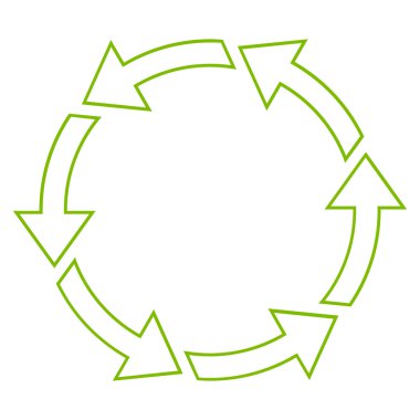 Döndürme Ccw anahat vektör simgesi