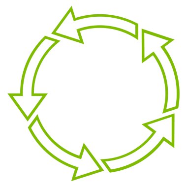 Döndürme Ccw ince çizgi vektör simgesi