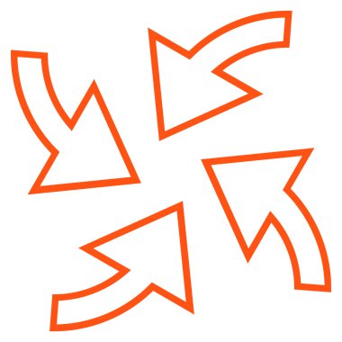 Siklon okları satırı vektör simgesi ince