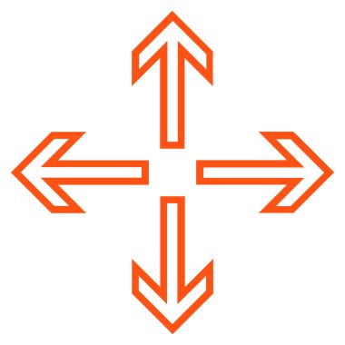 Oklar kontur vektör simgesini genişletin