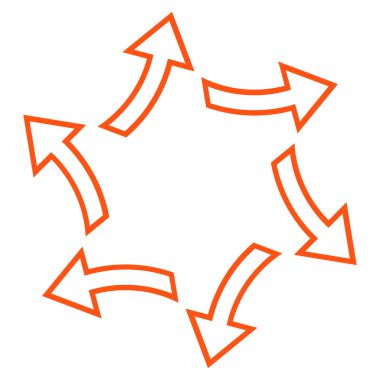 Santrifüj okları satırı vektör simgesi ince