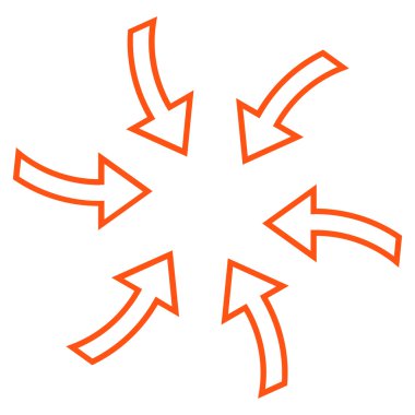 Siklon okları vektör simge kontur