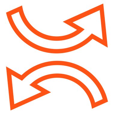 Exchange okları vektör simge anahat