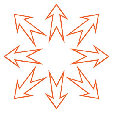 Oklar kontur vektör simgesini genişletin